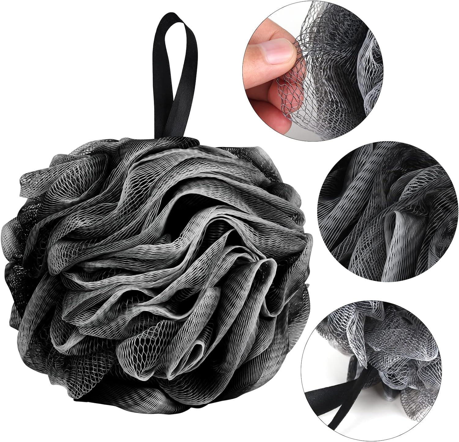 Mesh Shower Loofah Sponge Set (4 Colors)