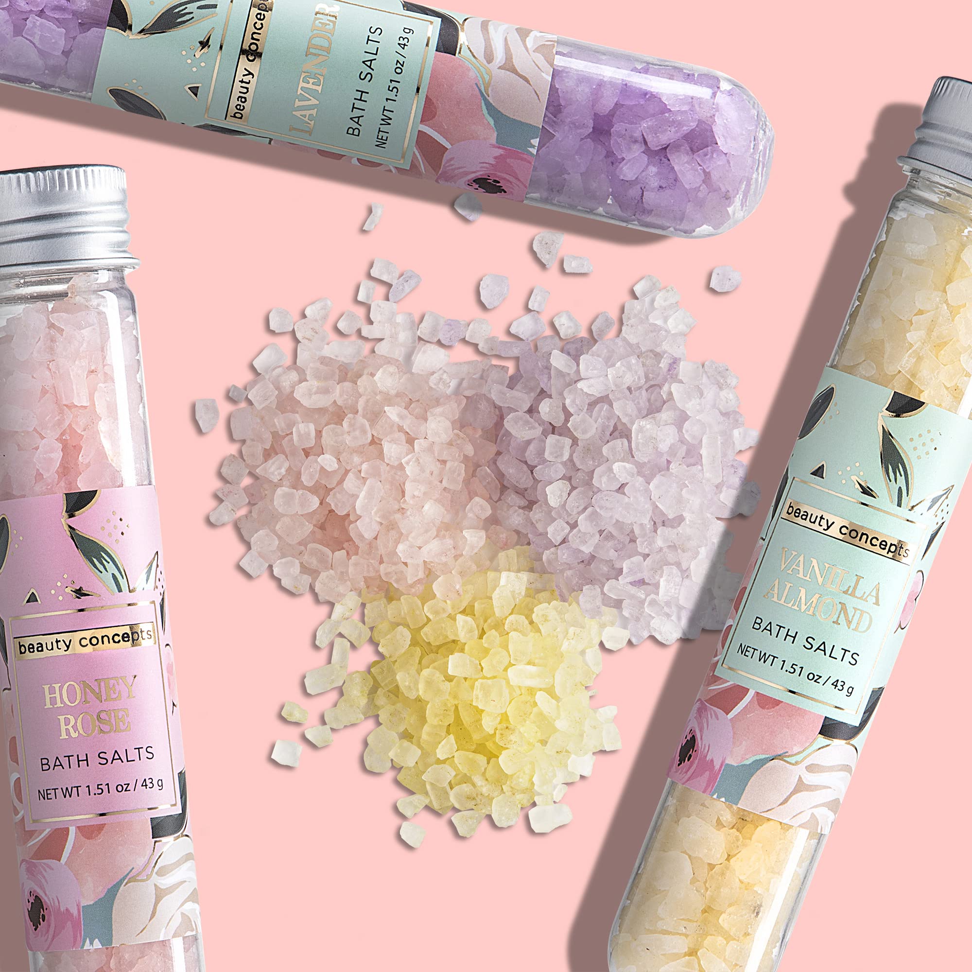 B.C. Beauty Concepts Aromatherapy Bath Salts- Epsom Salts for Soaking, Relaxing Bath Spa Set
