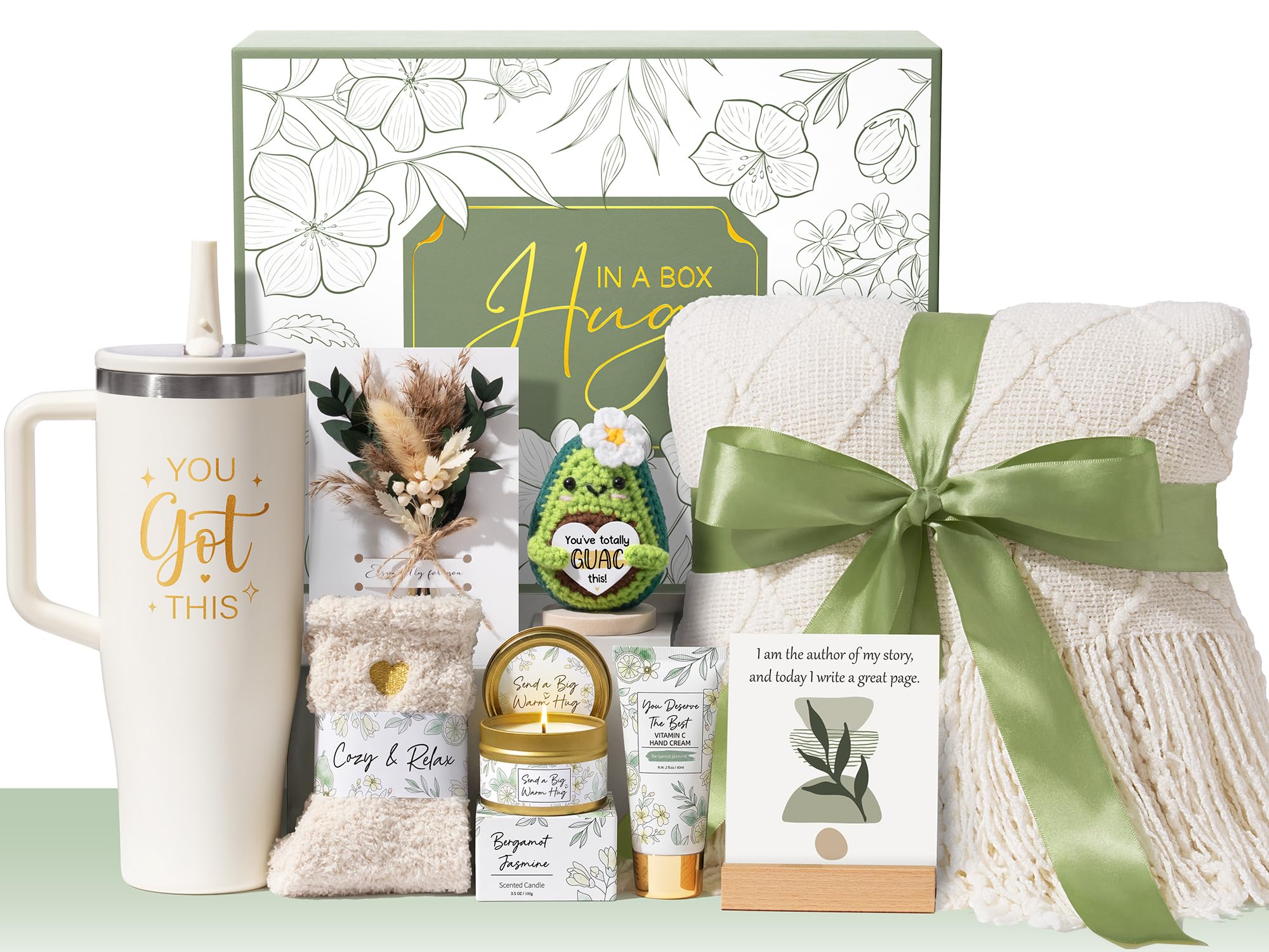 Luxury Gift Basket for Women Basket for Women – Luxury Self Care Spa Set with Blanket, Tumbler & Relaxing Essentials.