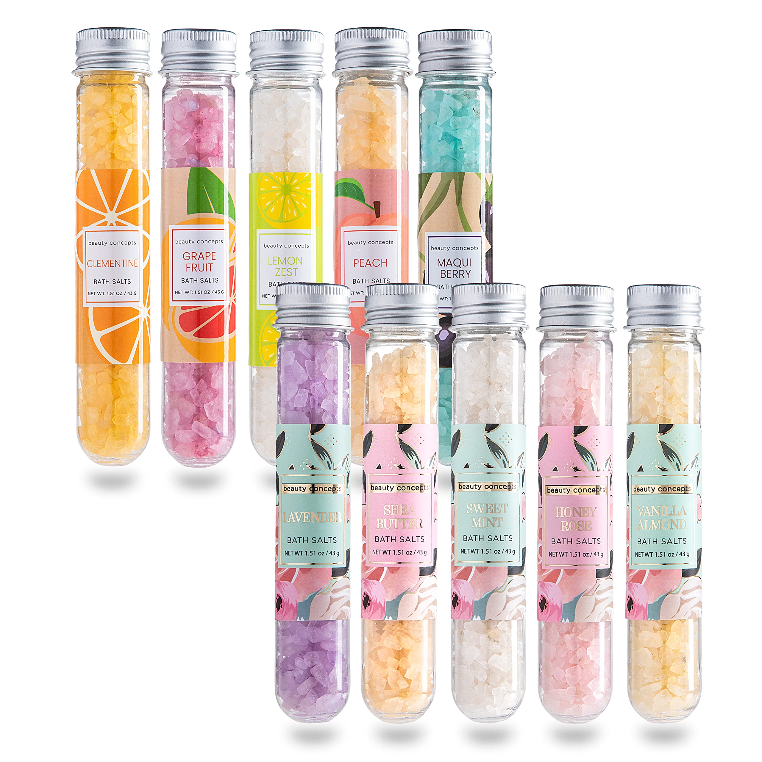 B.C. Beauty Concepts Aromatherapy Bath Salts- Epsom Salts for Soaking, Relaxing Bath Spa Set