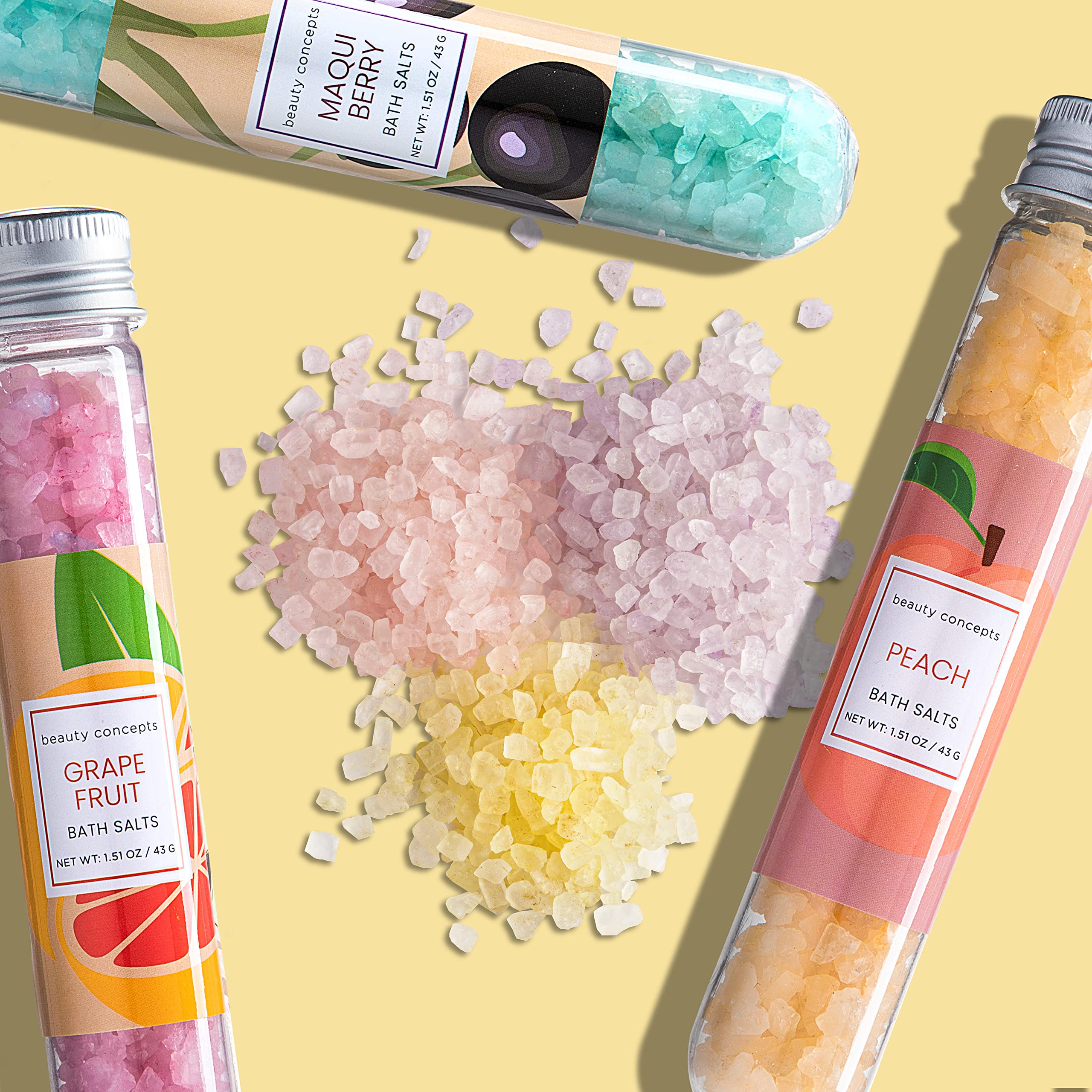 B.C. Beauty Concepts Aromatherapy Bath Salts- Epsom Salts for Soaking, Relaxing Bath Spa Set