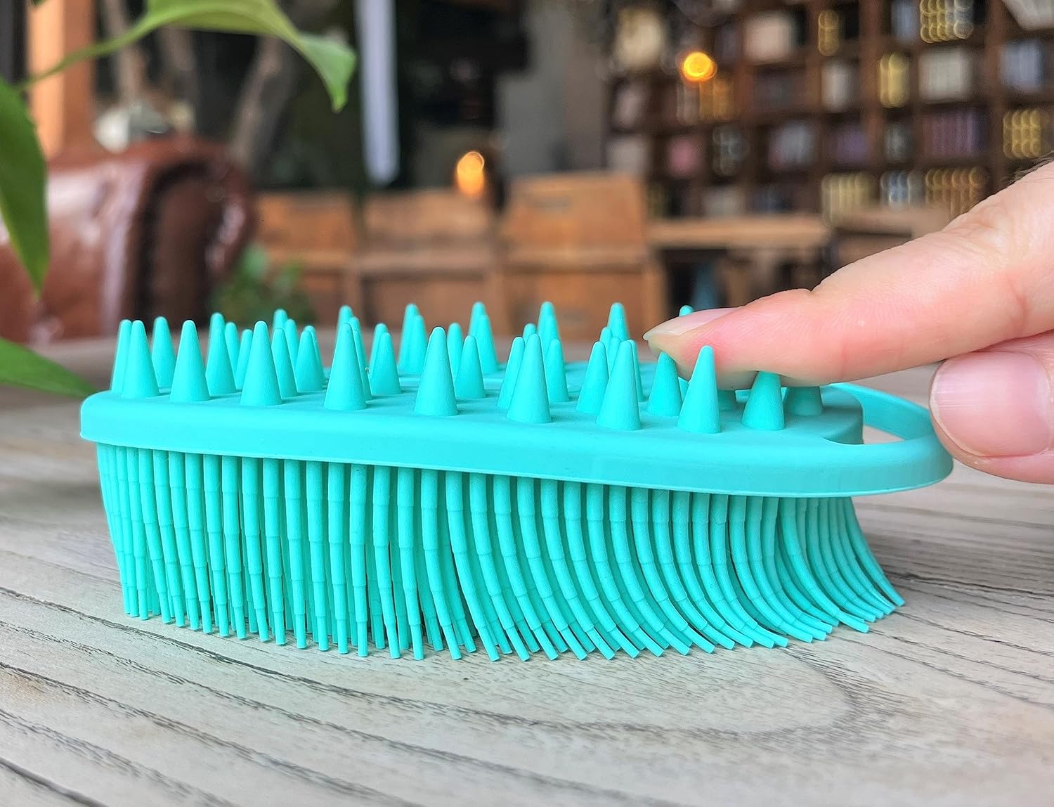 Premium Sensory Brush for Kids or Autism,Soft Silicone Body Scrubber,2 in 1 Sensory Room Occupational Therapy Sensory Brushes,Silicone Loofah,Pets Shower Brush Bath Brush Shampoo Brush(Whale-Teal)