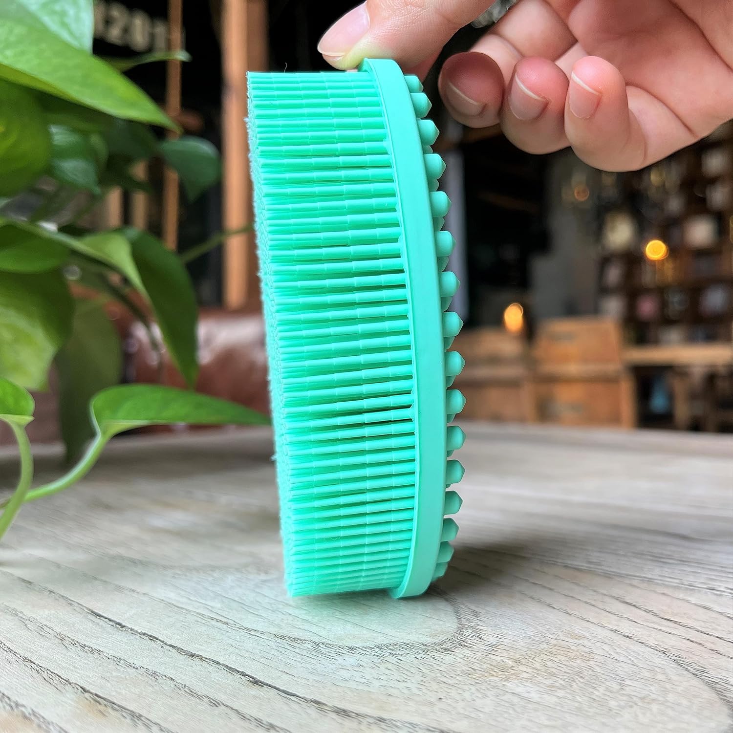 Premium Sensory Brush for Kids or Autism,Soft Silicone Body Scrubber,2 in 1 Sensory Room Occupational Therapy Sensory Brushes,Silicone Loofah,Pets Shower Brush Bath Brush Shampoo Brush(Whale-Teal)
