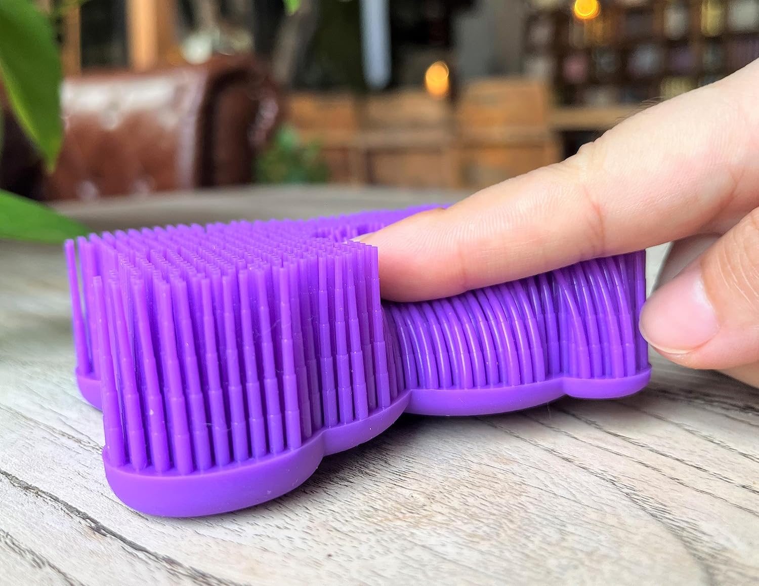 Premium Sensory Brush for Kids or Autism,Soft Silicone Body Scrubber,2 in 1 Sensory Room Occupational Therapy Sensory Brushes,Silicone Loofah,Pets Shower Brush Bath Brush Shampoo Brush(Whale-Teal)