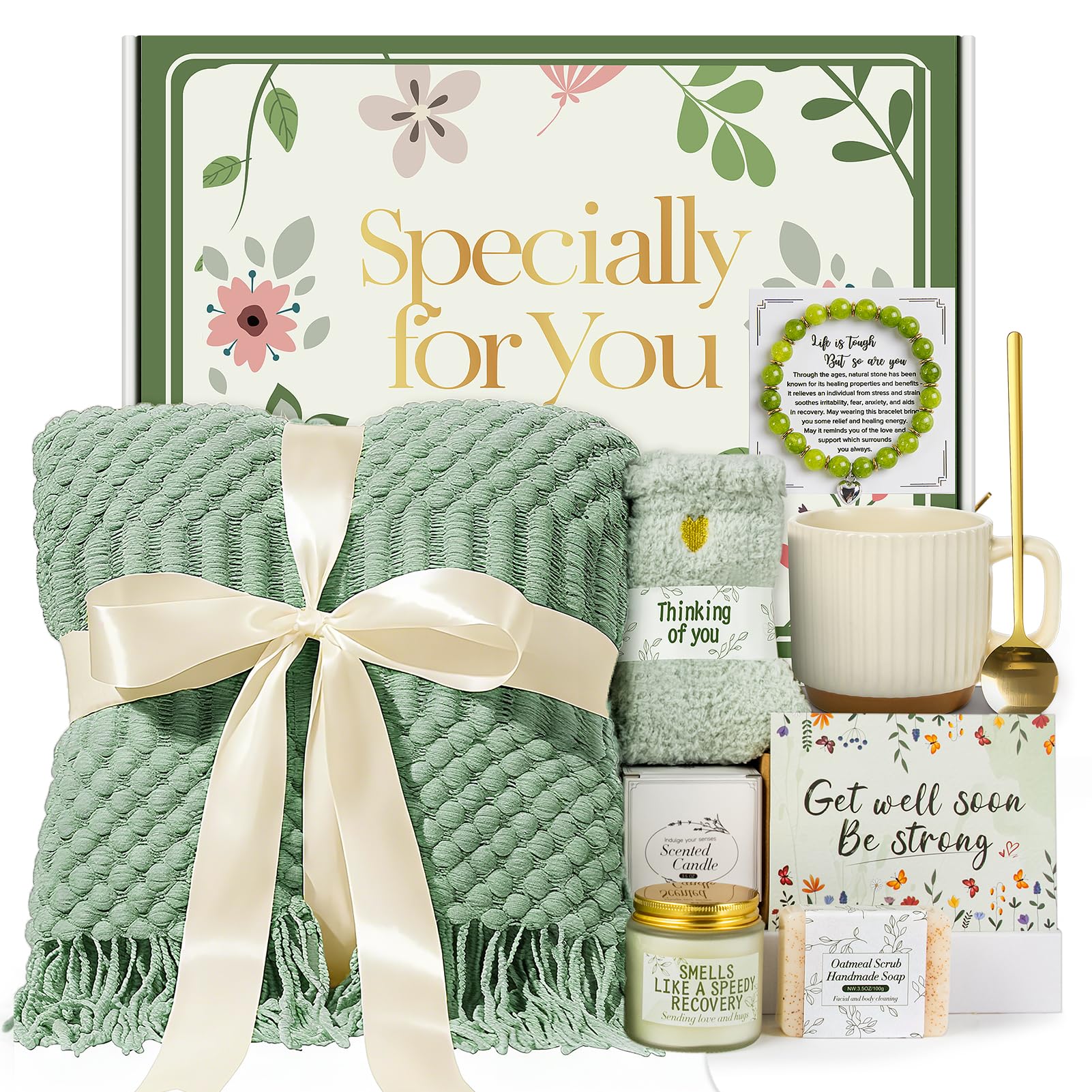 Thoughtful Self Care Gift Basket for Women – Cozy Spa Gift Box with Blanket, Mug & Relaxing Essentials